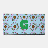 Monogram Pas Huwelijkshuis Decor aan Bureaumat (Voorkant)