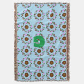 Monogram Pas Huwelijkshuis Decor aan Deken (Voorkant Verticaal)