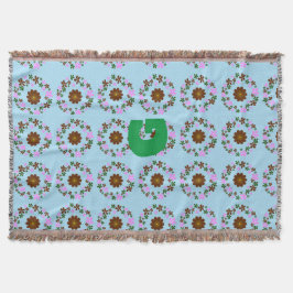 Monogram Pas Huwelijkshuis Decor aan Deken