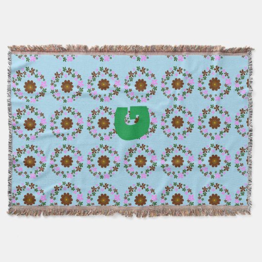 Monogram Pas Huwelijkshuis Decor aan Deken (Voorkant)