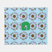 Monogram Pas Huwelijkshuis Decor aan Fleece Deken (Voorkant (Horizontaal))