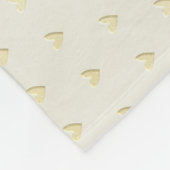 Monogram Pasgetrouwden Trouw Gouden Elegant Cadeau Fleece Deken (Hoek)