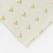 Monogram Passen getrouwd Weddenschap Goud Elegant  Fleece Deken (Hoek)