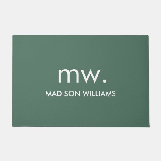 Monogram pasta ellegant stijlvol, modern minimalis deurmat (Voorkant)