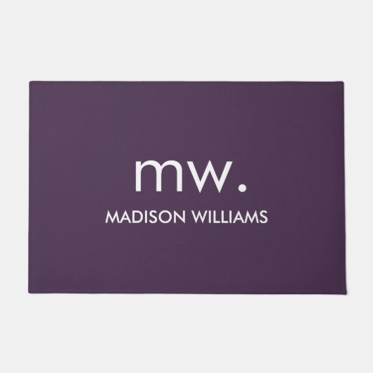 Monogram pasta ellegant stijlvol, modern minimalis deurmat (Voorkant)