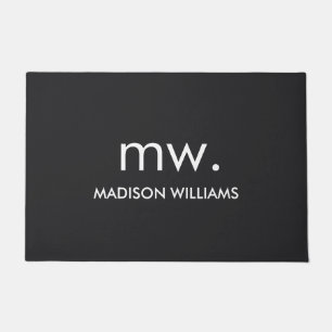 Monogram pasta ellegant stijlvol, modern minimalis deurmat