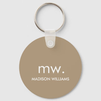 Monogram pasta ellegant stijlvol, modern minimalis sleutelhanger