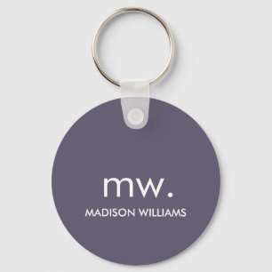 Monogram pasta ellegant stijlvol, modern minimalis sleutelhanger