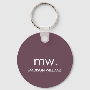 Monogram pasta ellegant stijlvol, modern minimalis sleutelhanger