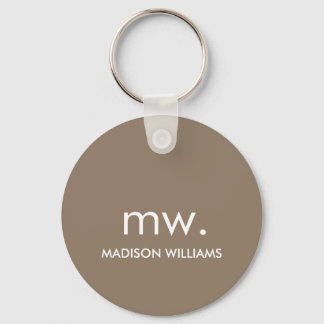 Monogram pasta ellegant stijlvol, modern minimalis sleutelhanger