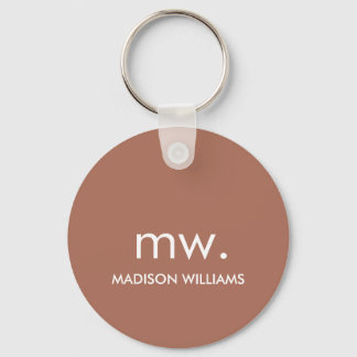 Monogram pasta ellegant stijlvol, modern minimalis sleutelhanger