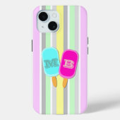 Monogram pastbanden en popsicles Case-Mate iPhone case (Achterkant)