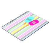 Monogram pastbanden en popsicles notitieboek (Linkerzijde)
