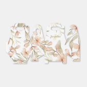 Monogram pastel babyroze lucht baby bloem ontwerp bedankdoosjes (Uitgevouwen)
