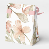 Monogram pastel babyroze lucht baby bloem ontwerp bedankdoosjes (Achterkant)