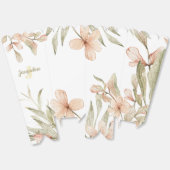 Monogram pastel babyroze lucht baby bloem ontwerp bedankdoosjes (Ongevouwen)