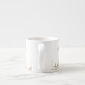 Monogram pastel babyroze lucht baby bloemontwerp espresso kop (Achterkant)