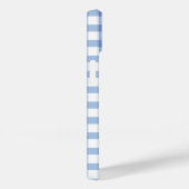 Monogram | Pastel Blue Gingham Pset Checker Case-Mate iPhone Case (Achterkant / Rechts)