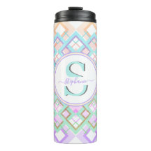 Monogram Pastel Custom Tumbler Gift voor haar