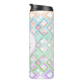 Monogram Pastel Custom Tumbler Gift voor haar Thermosbeker (Geroteerd rechts)