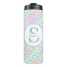 Monogram Pastel Custom Tumbler Gift voor haar
