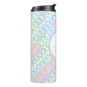 Monogram Pastel Custom Tumbler Gift voor haar Thermosbeker (Gedraaid links)