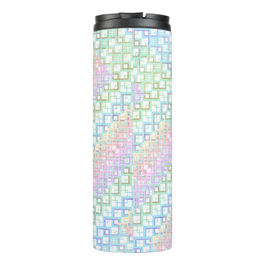 Monogram Pastel Custom Tumbler Gift voor haar Thermosbeker (Achterkant)
