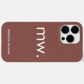 Monogram Pastel Elegant Feminine Minimalist Hoesje (Achterkant (horizontaal))