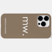 Monogram Pastel Elegant Feminine Minimalist Hoesje (Achterkant (horizontaal))