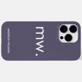 Monogram Pastel Elegant Feminine Minimalist Hoesje (Achterkant (horizontaal))