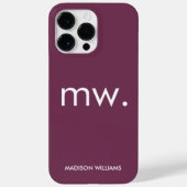 Monogram Pastel Elegant Feminine Minimalist Hoesje (Achterkant)