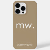 Monogram Pastel Elegant Feminine Minimalist Hoesje (Achterkant)