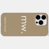 Monogram Pastel Elegant Feminine Minimalist Hoesje (Achterkant (horizontaal))