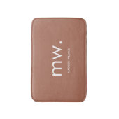 Monogram Pastel Elegante Stijlvolle Moderne Minima Badmat (Voorkant Verticaal)