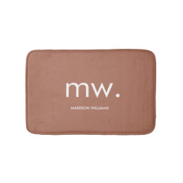 Monogram Pastel Elegante Stijlvolle Moderne Minima Badmat