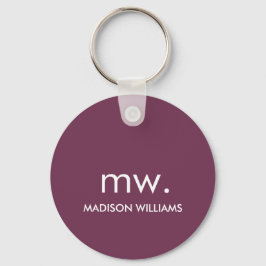 Monogram Pastel Elegante Stijlvolle Moderne Minima Sleutelhanger