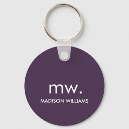 Monogram Pastel Elegante Stijlvolle Moderne Minima Sleutelhanger