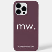 Monogram Pastel Elegante Vrouwelijke Minimalistisc Case-Mate iPhone Case (Achterkant)