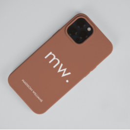 Monogram Pastel Elegante Vrouwelijke Minimalistisc Case-Mate iPhone 14 Pro Max Hoesje