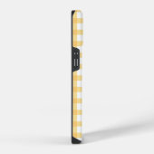 Monogram | Pastel Geel Gingham Plaid Tartan Schatt iPhone Hoesje (Rechterkant)