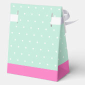 Monogram Pastel Groen Roze Favoriet Box Bedankdoosjes (Achterkant)