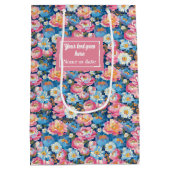 Monogram pastel kleuren waterverf geschenkverpakki medium cadeauzakje (Achterkant)