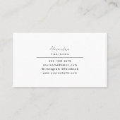 Monogram Pastel Minimalist Feminine Visitekaartje (Achterkant)