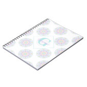 Monogram Pastel Rainbow Sundae Polka Dot Mandala Notitieboek (Linkerzijde)