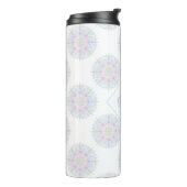 Monogram Pastel Rainbow Sundae Polka Dot Mandala Thermosbeker (Gedraaid links)