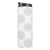 Monogram Pastel Rainbow Sundae Polka Dot Mandala Thermosbeker (Geroteerd rechts)