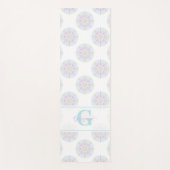 Monogram Pastel Rainbow Sundae Polka Dot Mandala Yogamat (Voorkant)