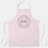Monogram Pastel Roze Gepersonaliseerd Schort (Voorkant)