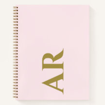 Monogram Pastel Roze Gouden Initialen Minimalistis