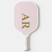 Monogram Pastel Roze Gouden Initialen Minimalistis
